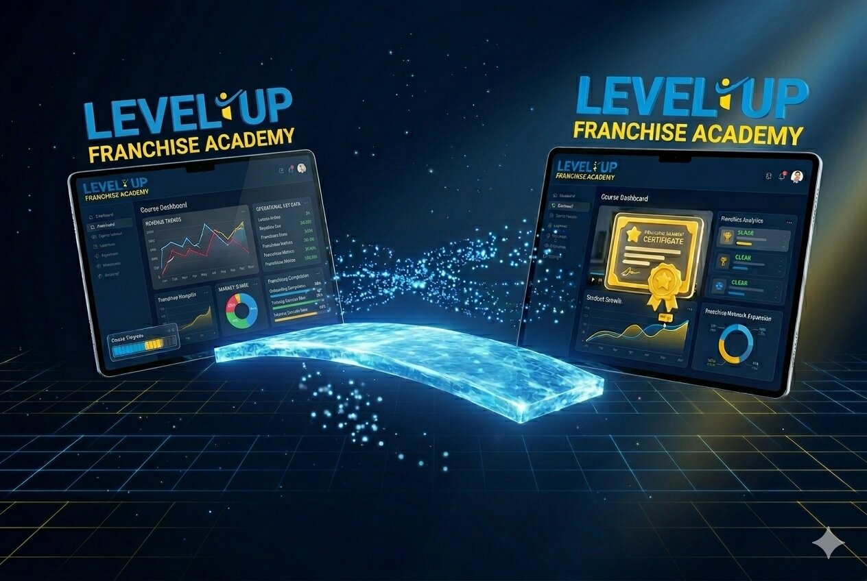 Business partners shaking hands on a franchise agreement