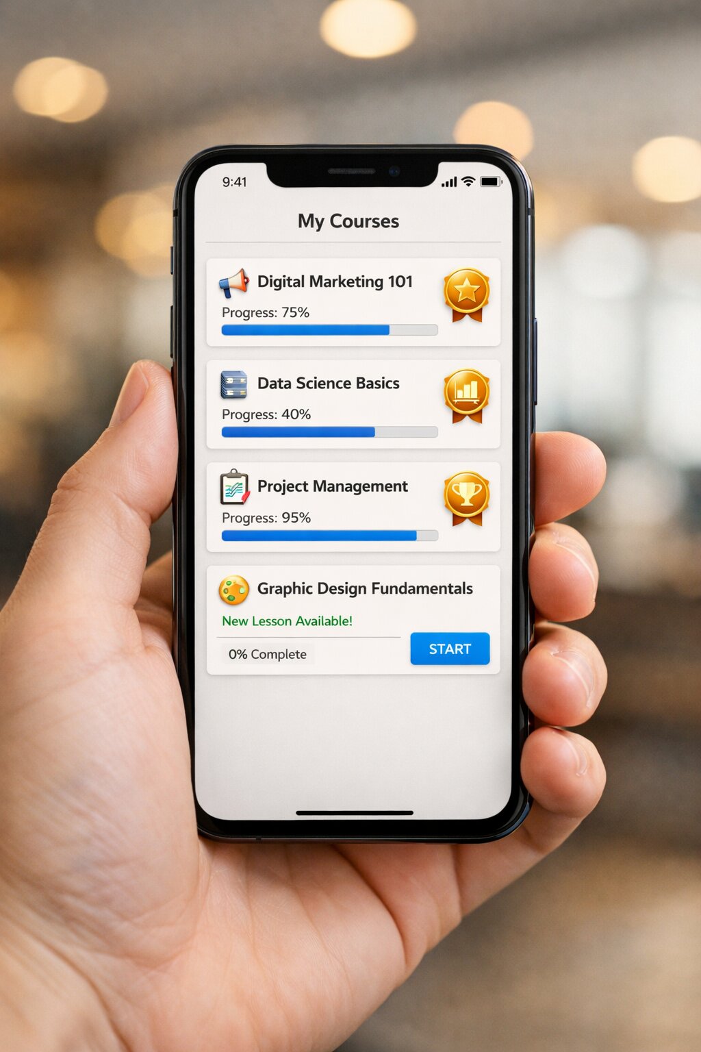 LevelUp mobile learning experience